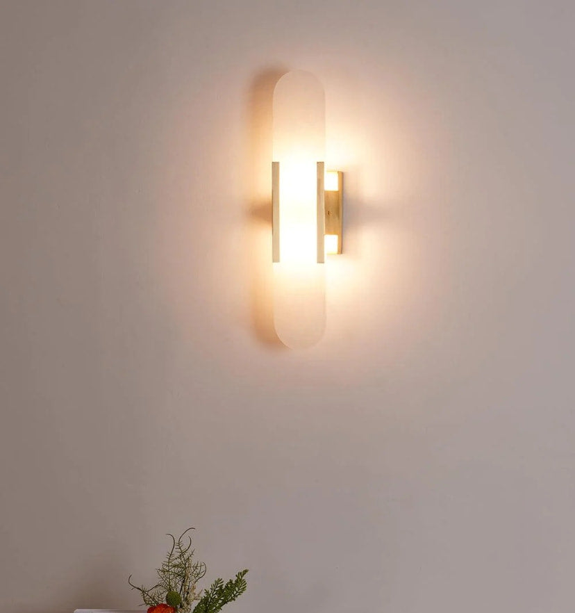Melange Elongated Alabaster Wall Lamp - Yiarolight