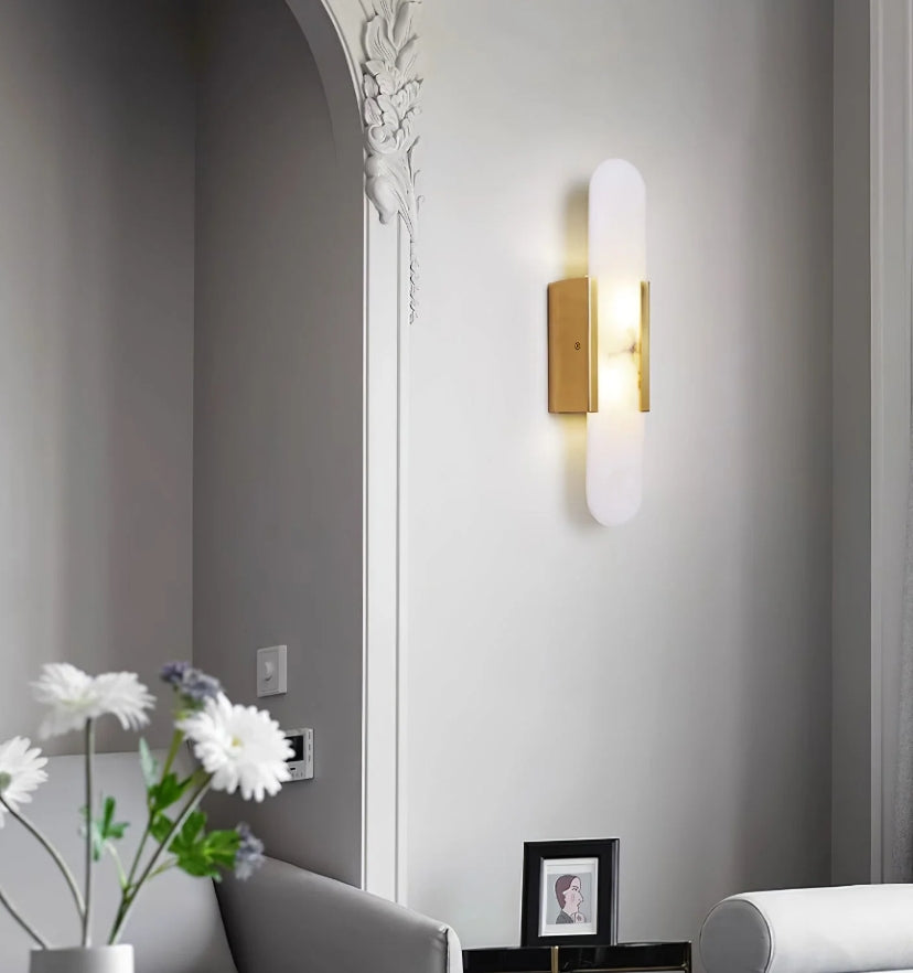 Melange Elongated Alabaster Wall Lamp - Yiarolight