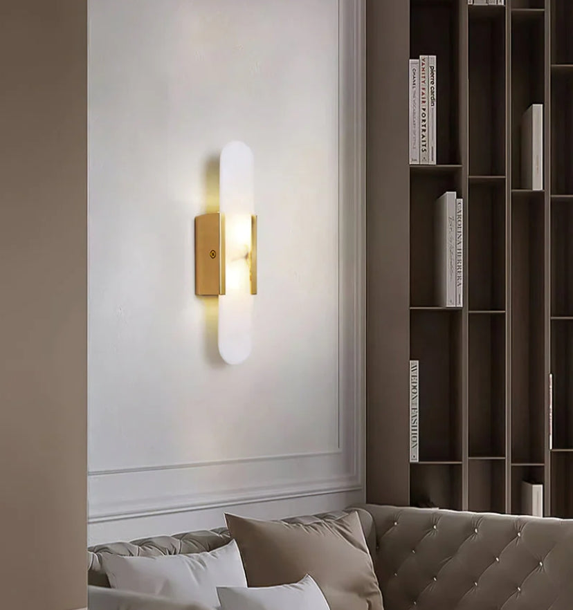 Melange Elongated Alabaster Wall Lamp - Yiarolight