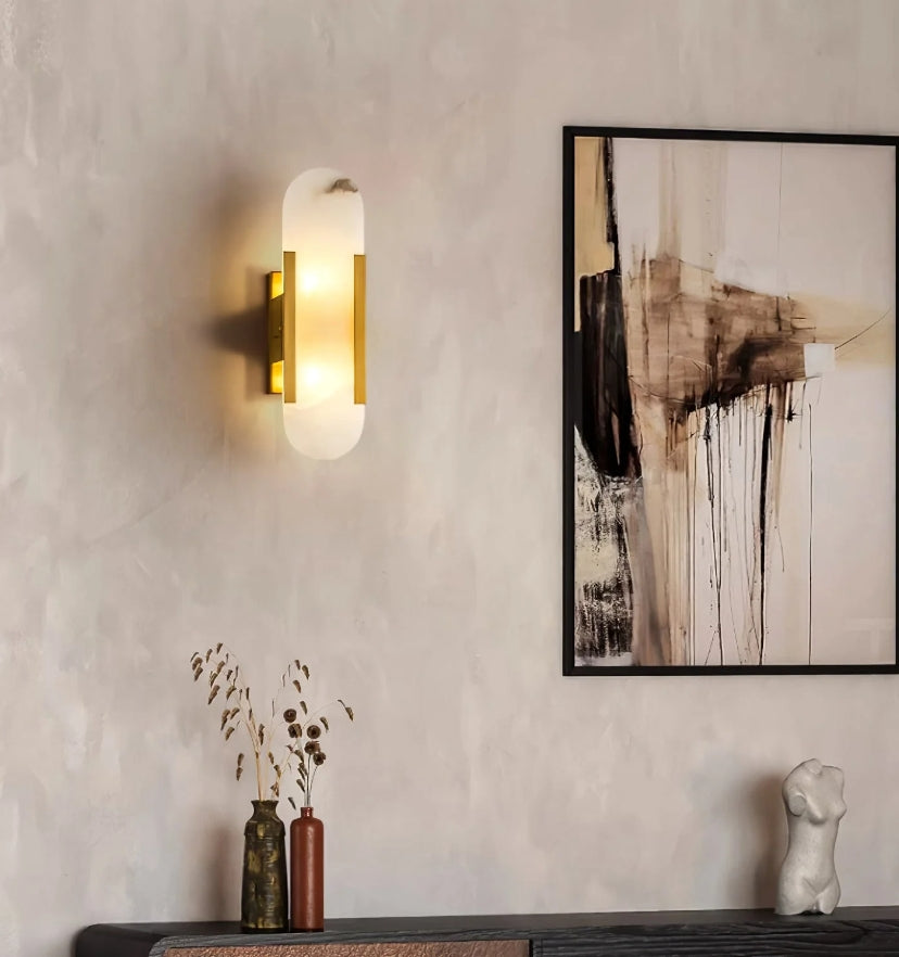 Melange Elongated Alabaster Wall Lamp - Yiarolight