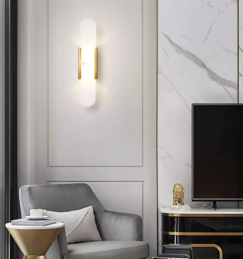Melange Elongated Alabaster Wall Lamp - Yiarolight