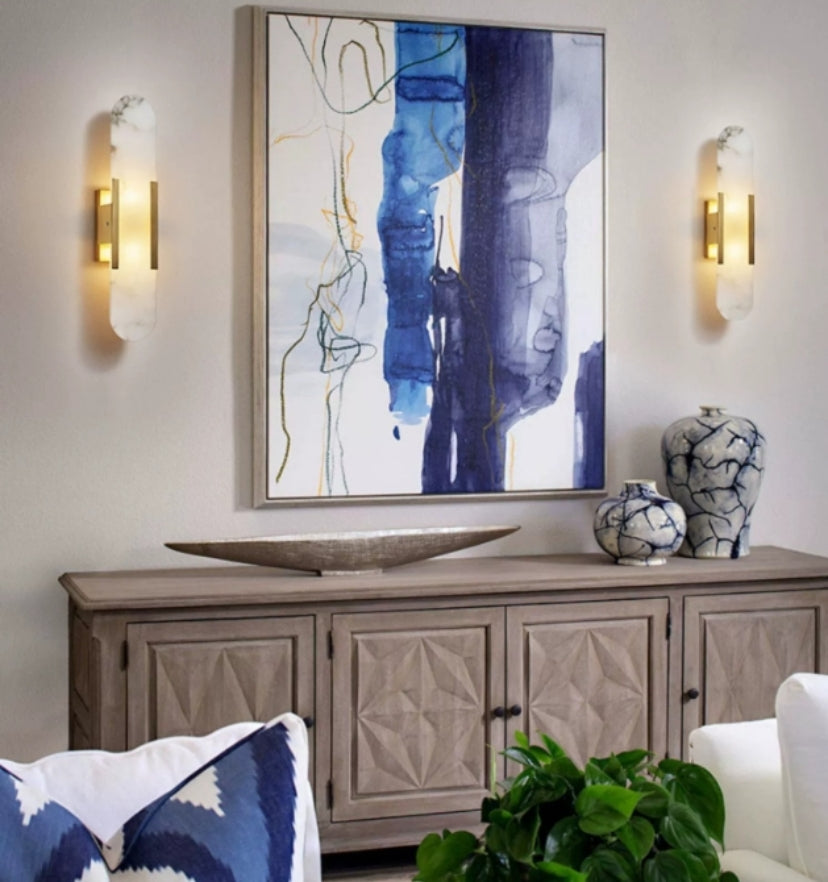 Melange Elongated Alabaster Wall Lamp - Yiarolight