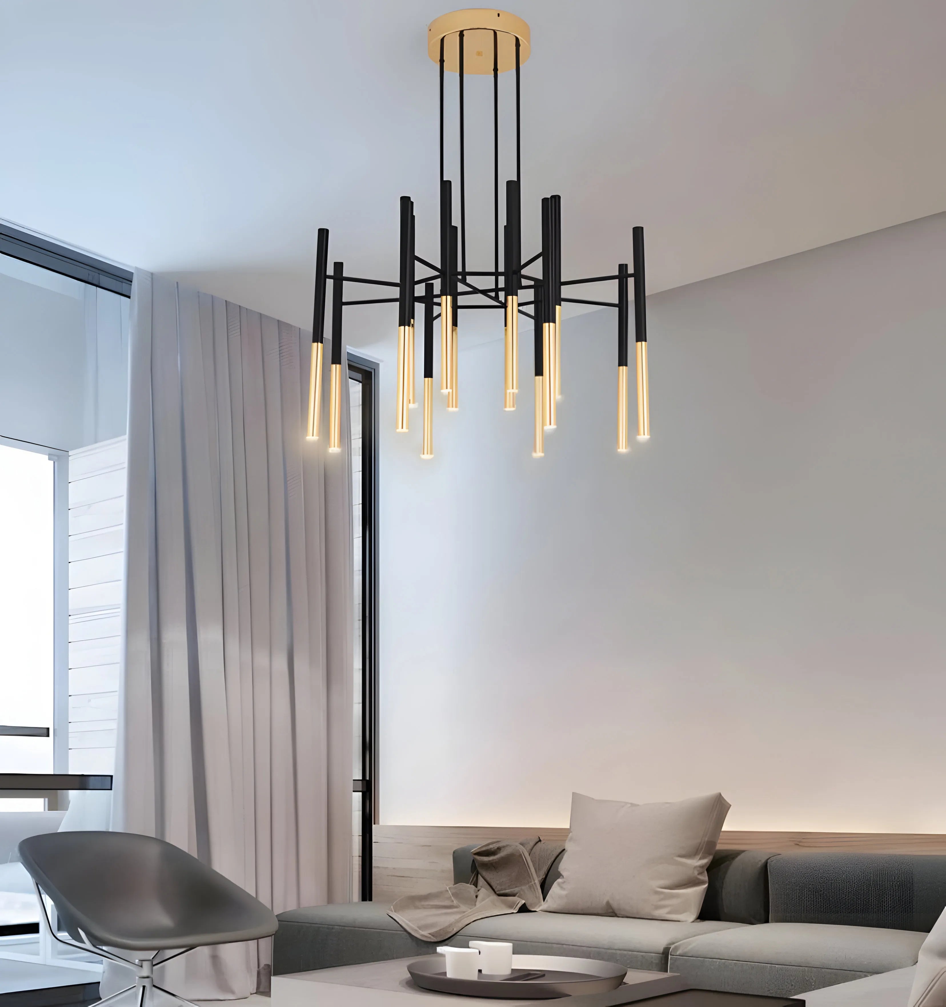 Metal Tubular Chandelier - Yiarolight