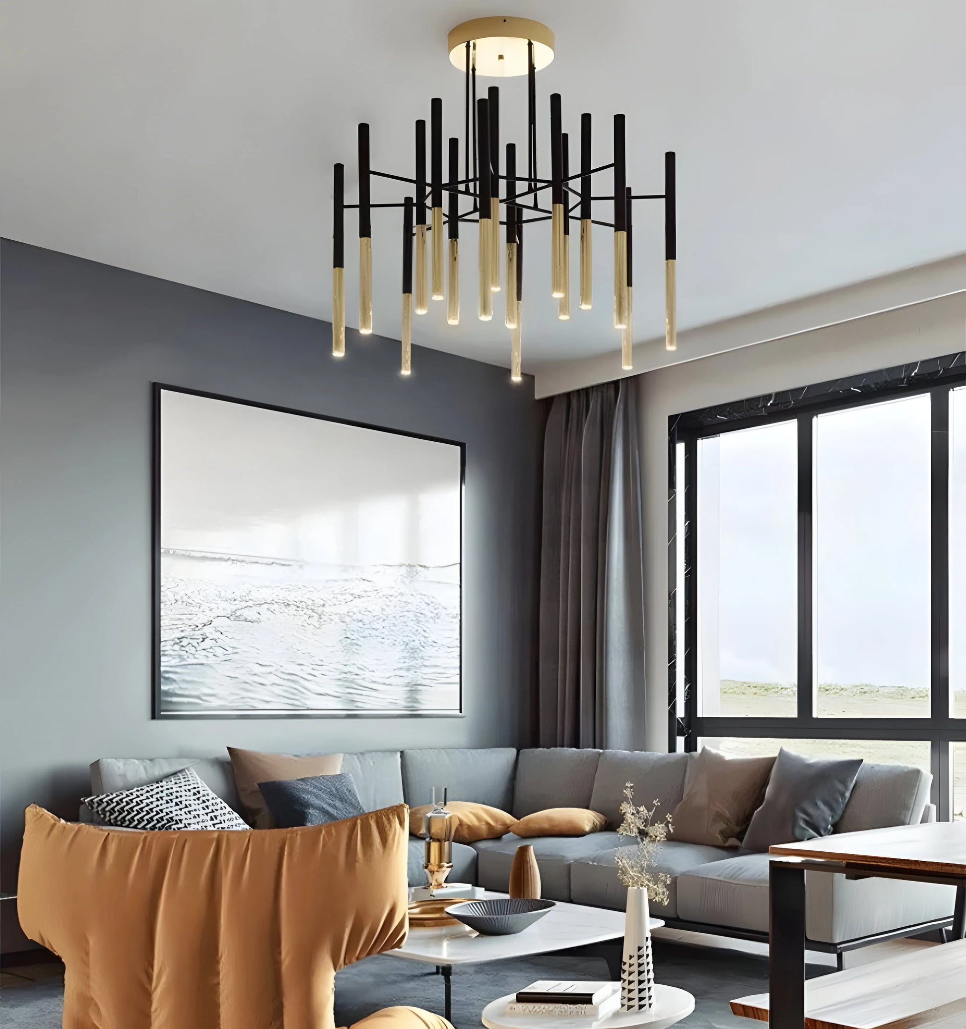 Metal Tubular Chandelier - Yiarolight