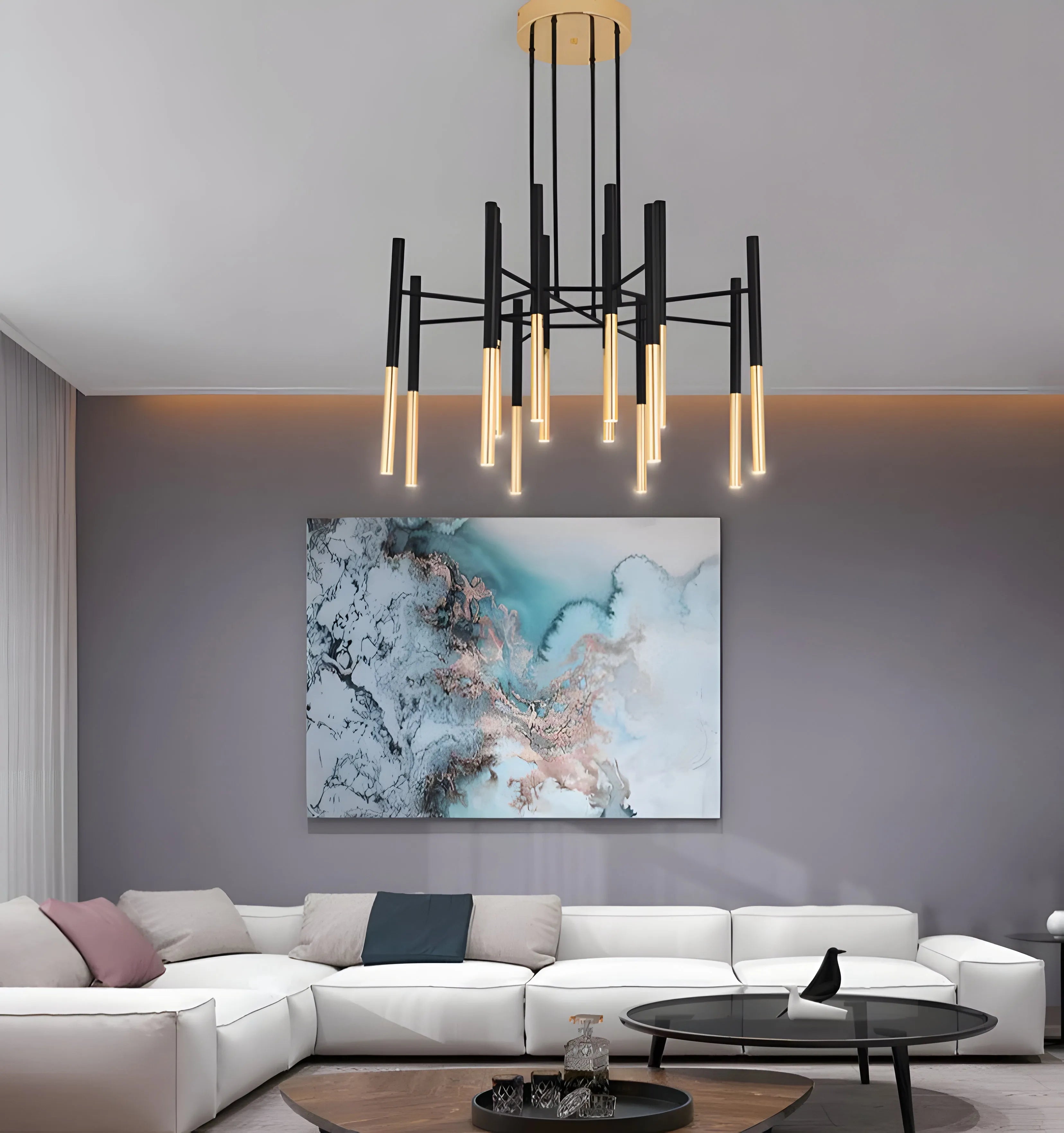 Metal Tubular Chandelier - Yiarolight