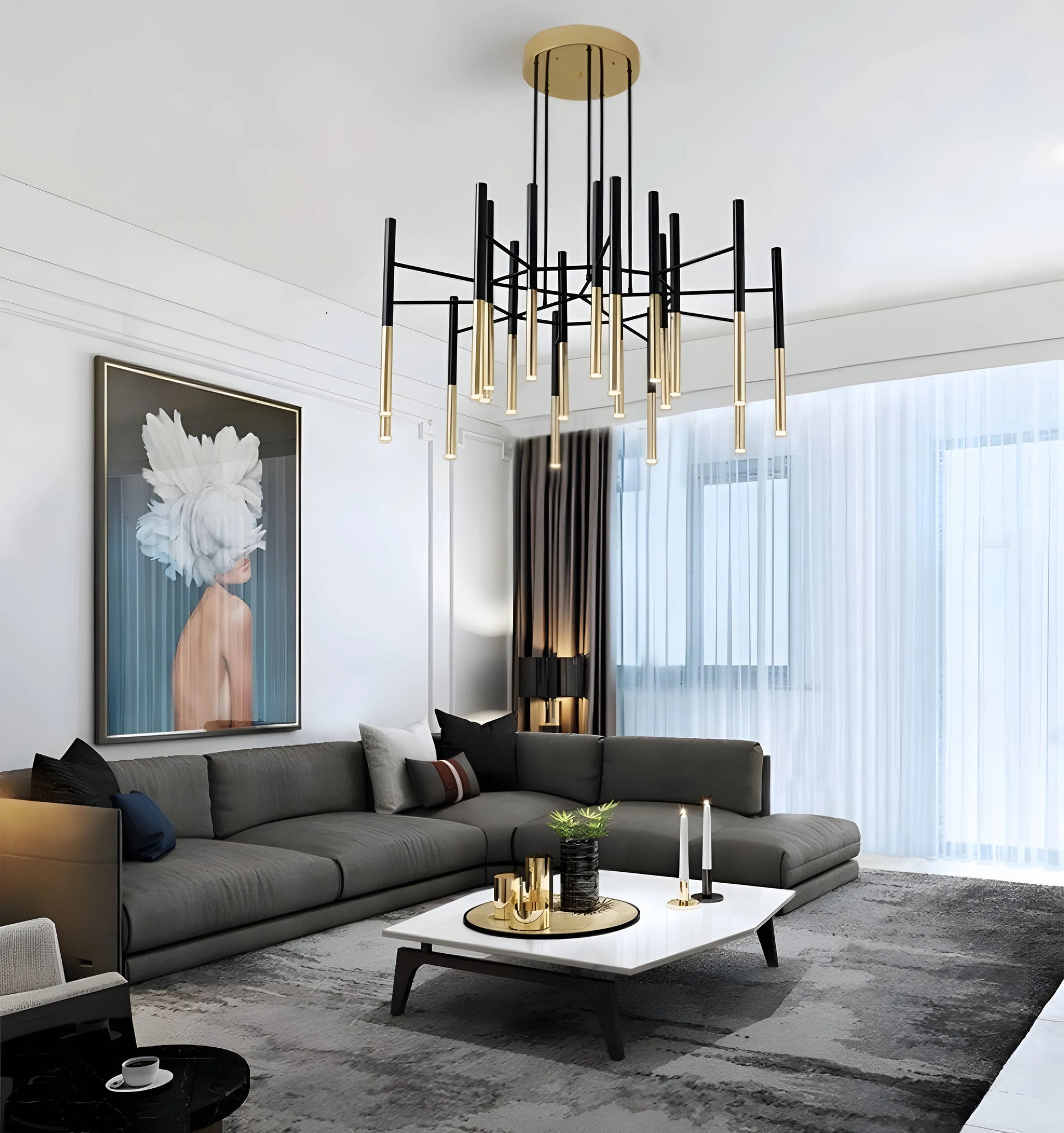 Metal Tubular Chandelier - Yiarolight