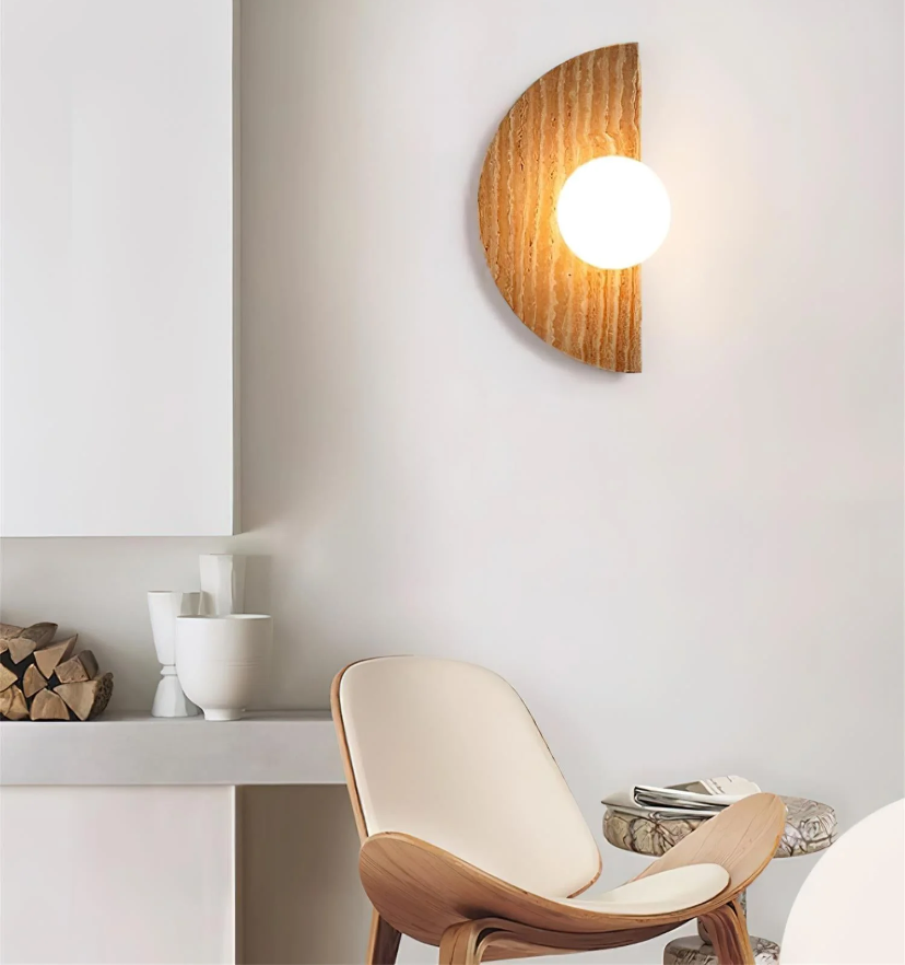 Moon Travertine Wall Light - Yiarolight