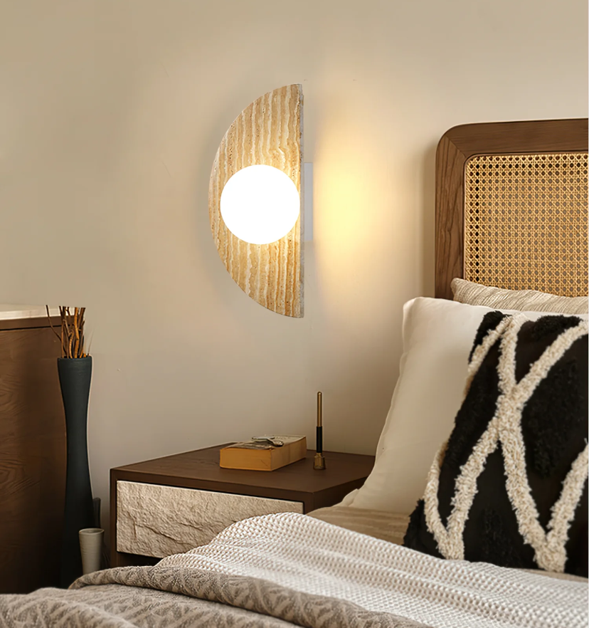 Moon Travertine Wall Light - Yiarolight