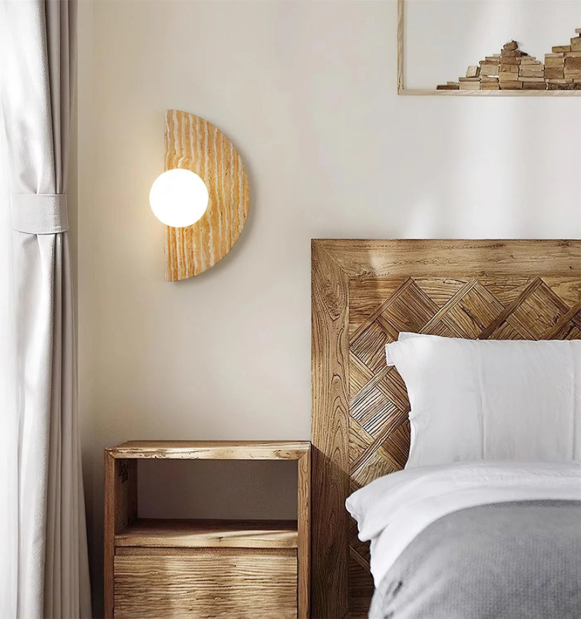 Moon Travertine Wall Light - Yiarolight