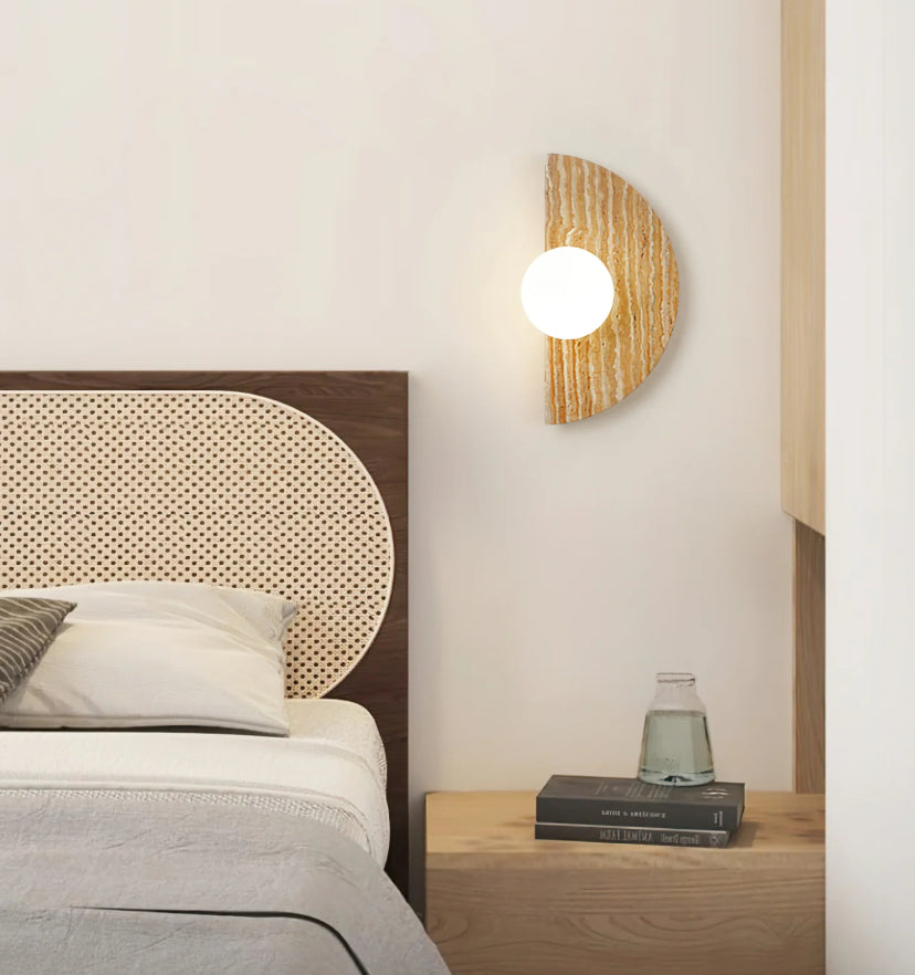 Moon Travertine Wall Light - Yiarolight