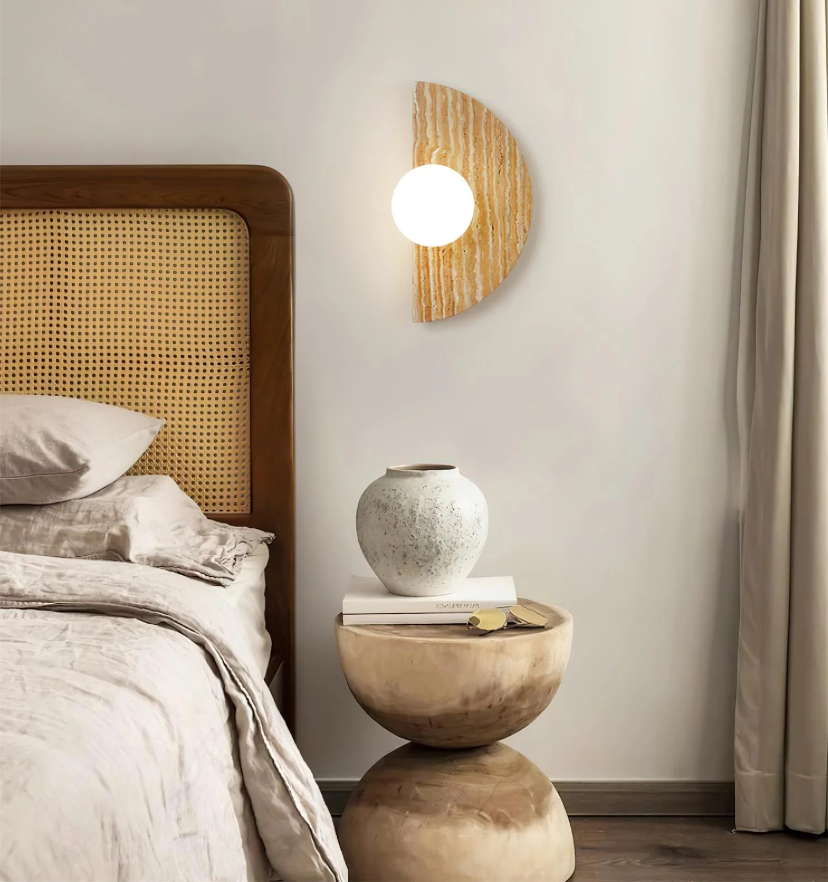 Moon Travertine Wall Light - Yiarolight