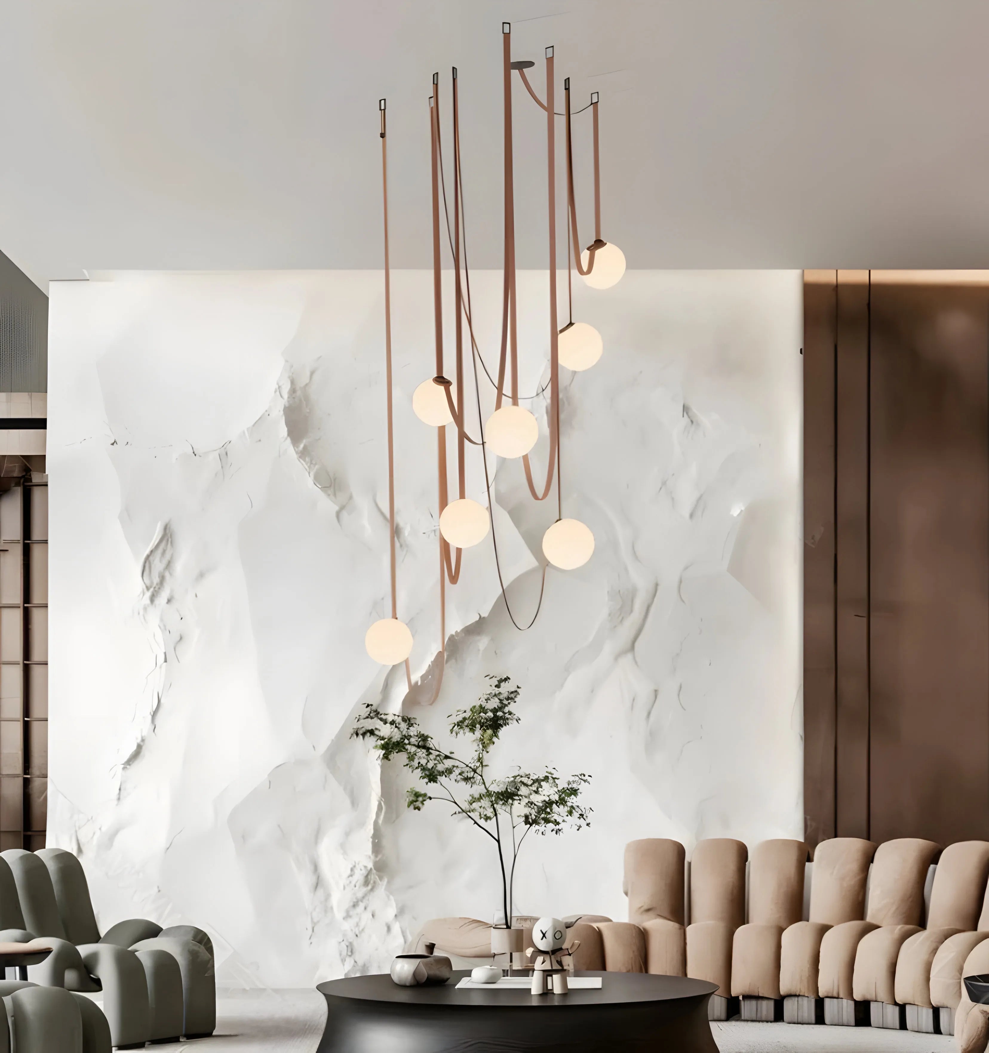 Multiple Belt Art Pendant Light - Yiarolight