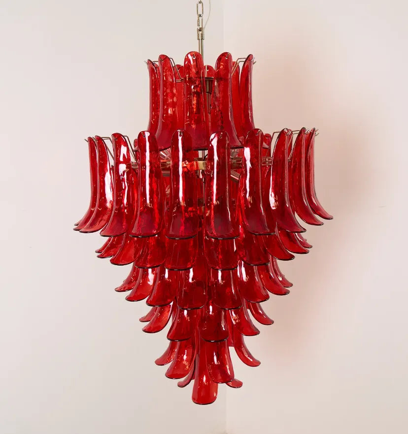 Murano Crimson Cascade Chandelier - Yiarolight