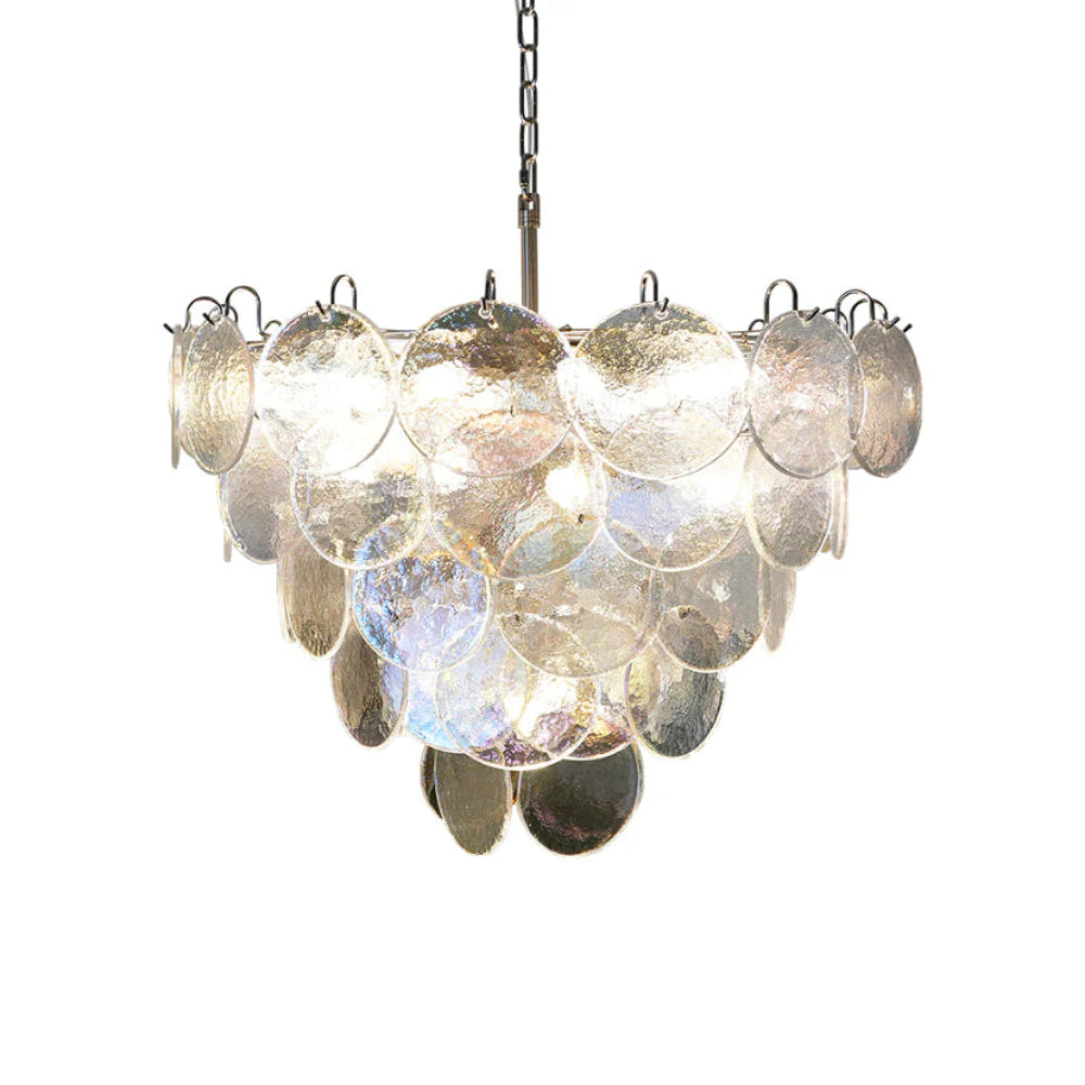 Murano Disc Iridescent Chandelier - Yiarolight