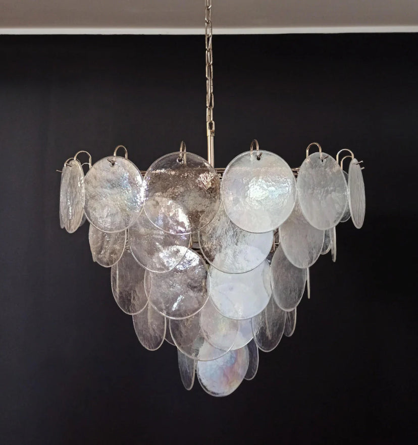 Murano Disc Iridescent Chandelier - Yiarolight