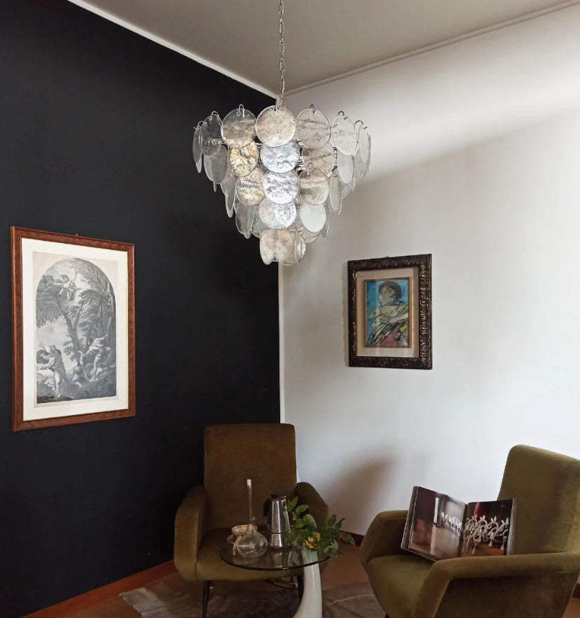 Murano Disc Iridescent Chandelier - Yiarolight