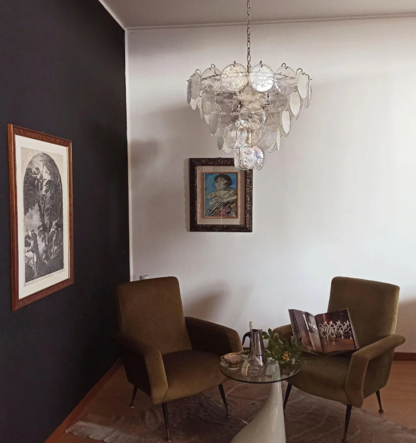 Murano Disc Iridescent Chandelier - Yiarolight