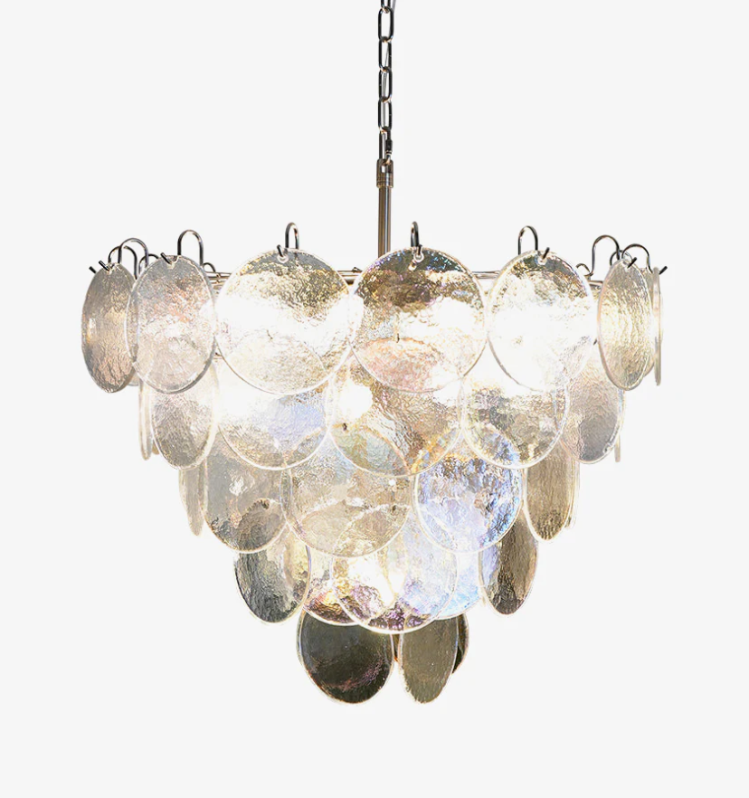 Murano Disc Iridescent Chandelier - Yiarolight