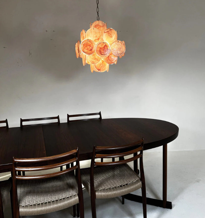 Murano Pink Disks Chandelier - Yiarolight