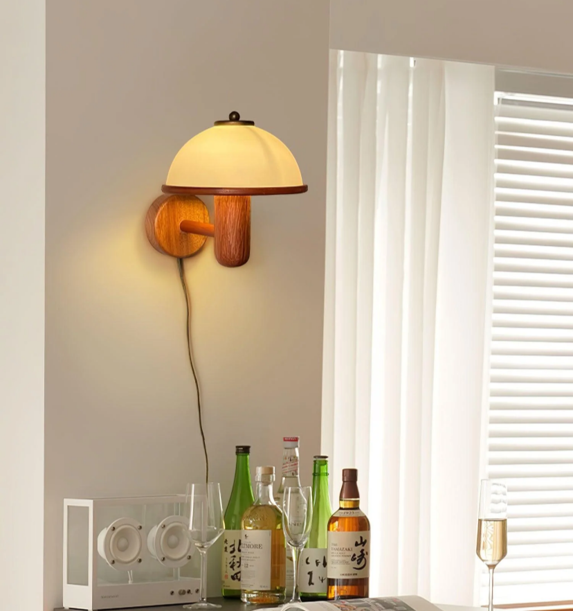 Mushroom Wood Wall Lamp - Yiarolight