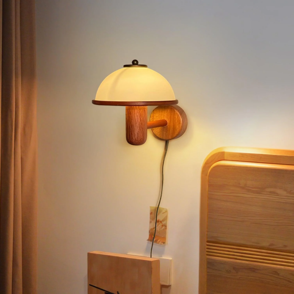 Mushroom Wood Wall Lamp - Yiarolight