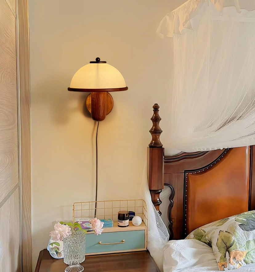 Mushroom Wood Wall Lamp - Yiarolight