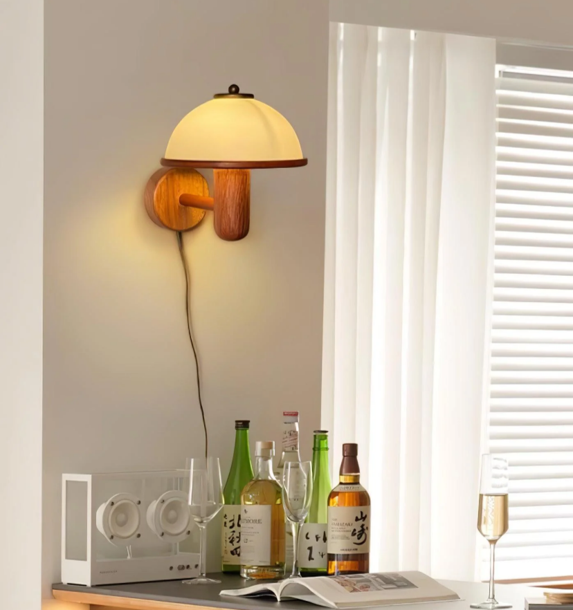 Mushroom Wood Wall Lamp - Yiarolight