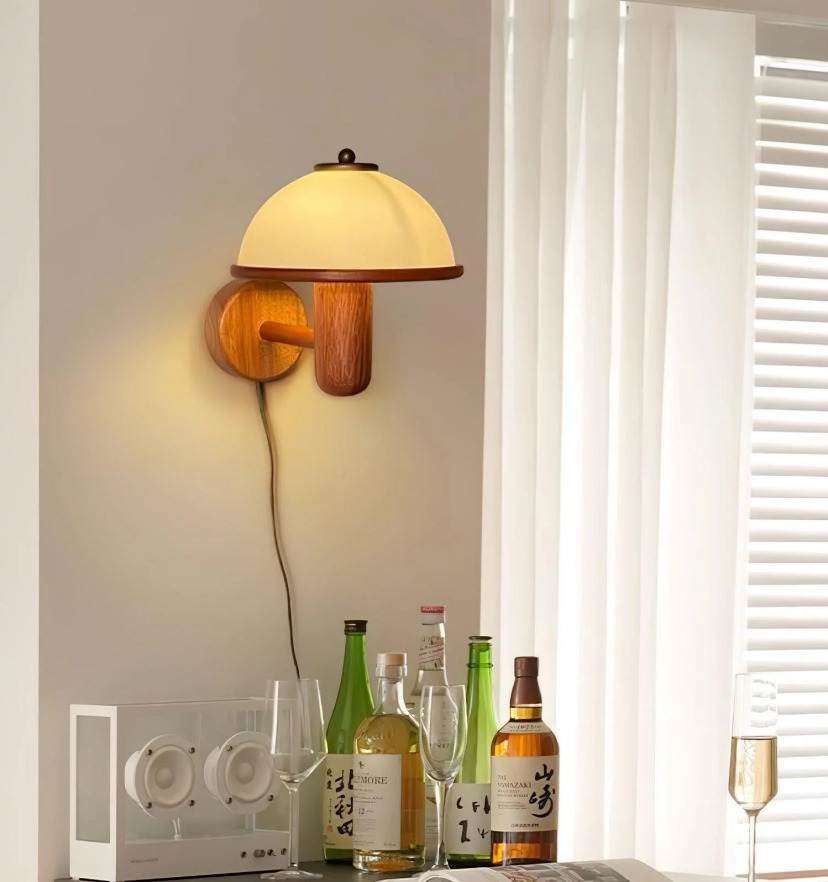 Mushroom Wood Wall Lamp - Yiarolight