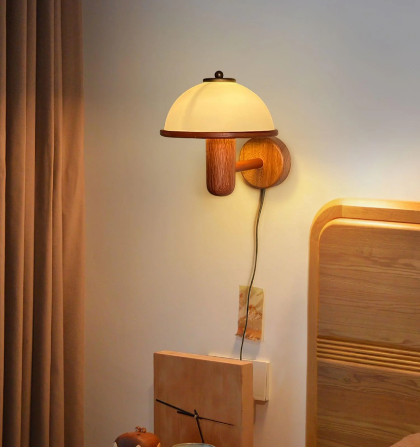 Mushroom Wood Wall Lamp - Yiarolight