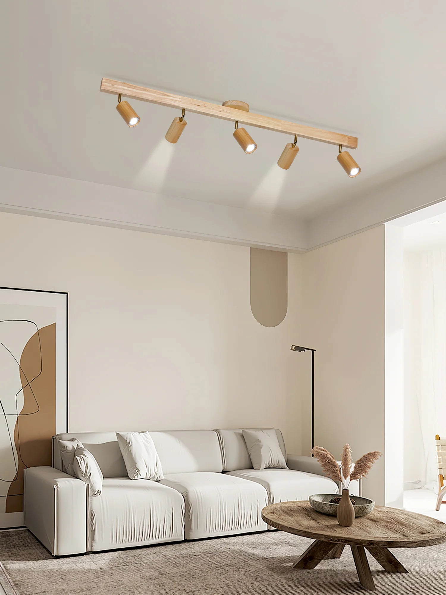 Natural Wood Beam Spotlight Light - Auraolight