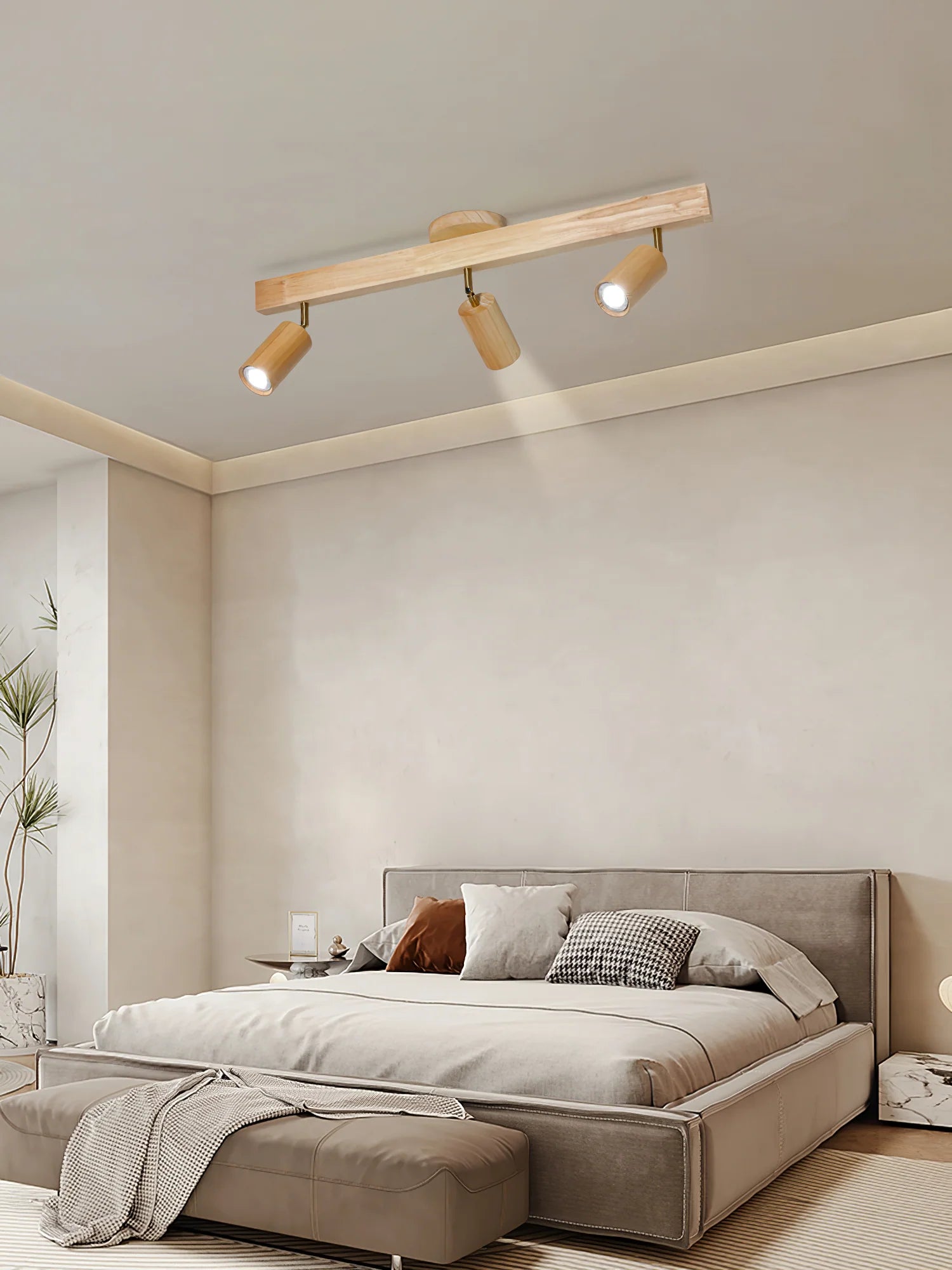 Natural Wood Beam Spotlight Light - Auraolight