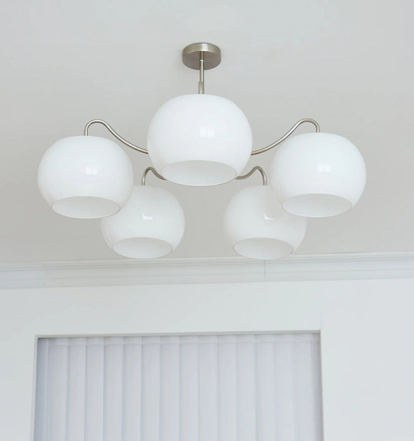 Nickel Glass Persimmon Chandelier - Yiarolight
