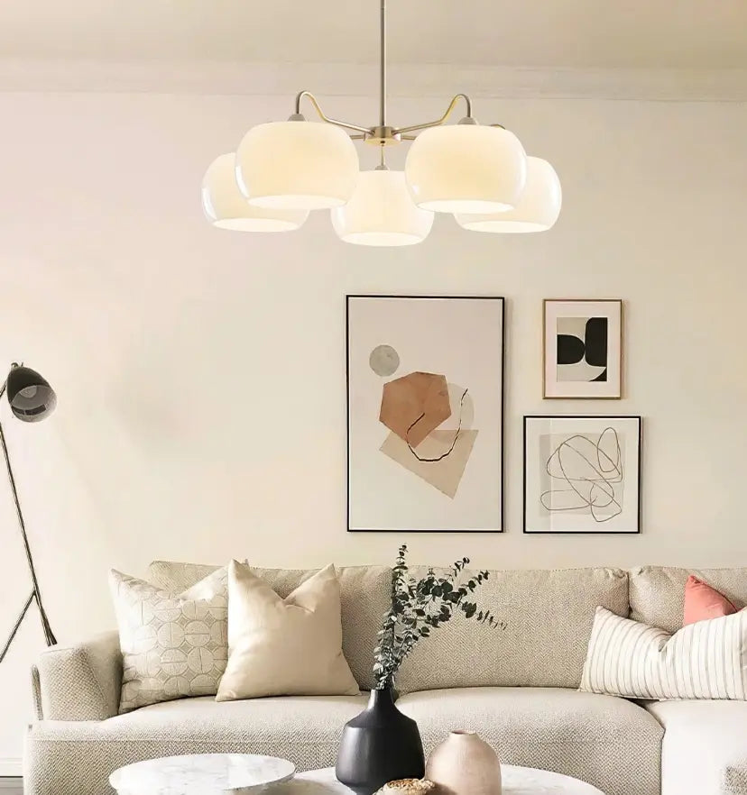 Nickel Glass Persimmon Chandelier - Yiarolight