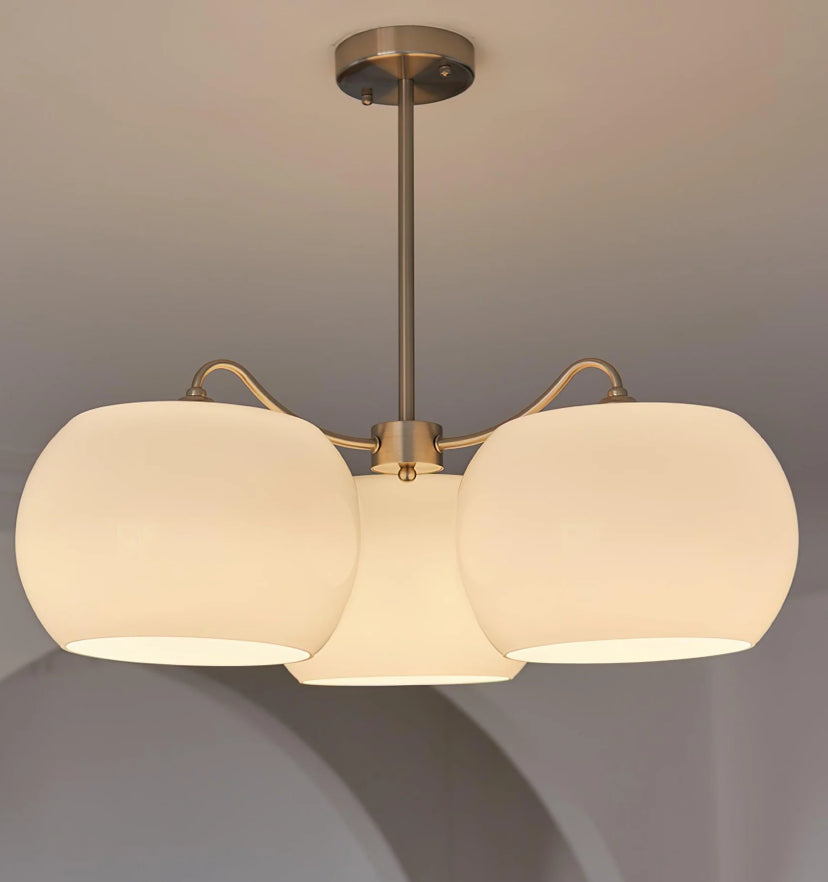 Nickel Glass Persimmon Chandelier - Yiarolight