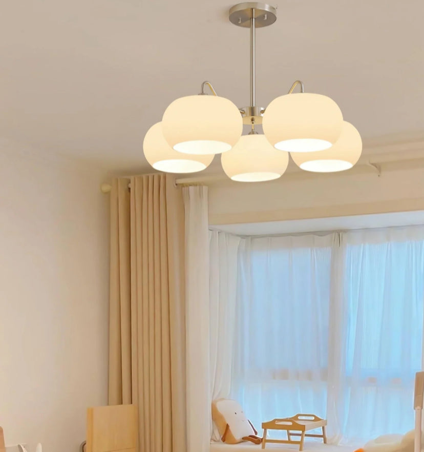 Nickel Glass Persimmon Chandelier - Yiarolight