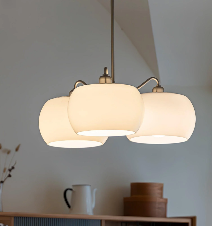 Nickel Glass Persimmon Chandelier - Yiarolight