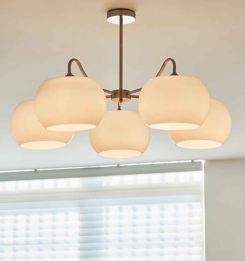 Nickel Glass Persimmon Chandelier - Yiarolight