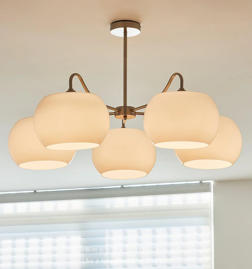 Nickel Glass Persimmon Chandelier - Yiarolight