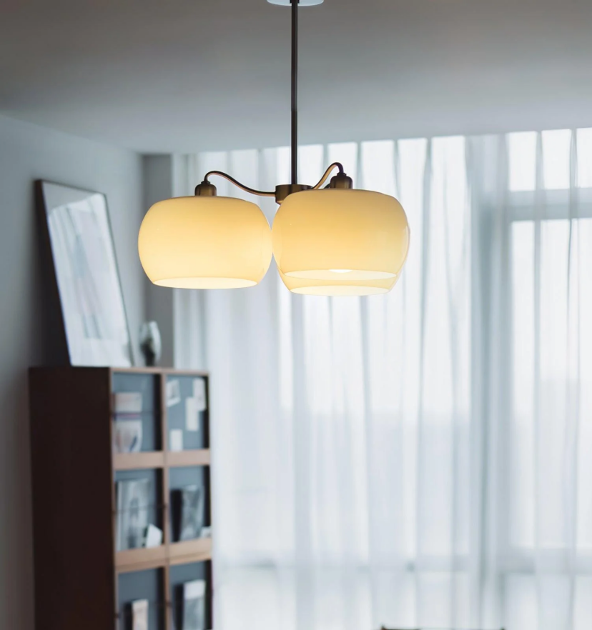 Nickel Glass Persimmon Chandelier - Yiarolight