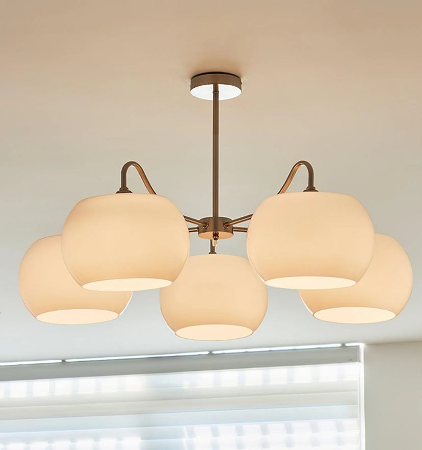 Nickel Glass Persimmon Chandelier - Yiarolight