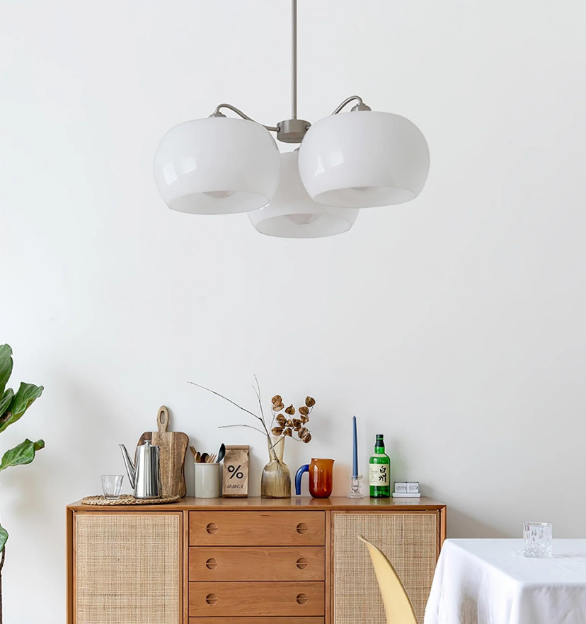 Nickel Glass Persimmon Chandelier - Yiarolight