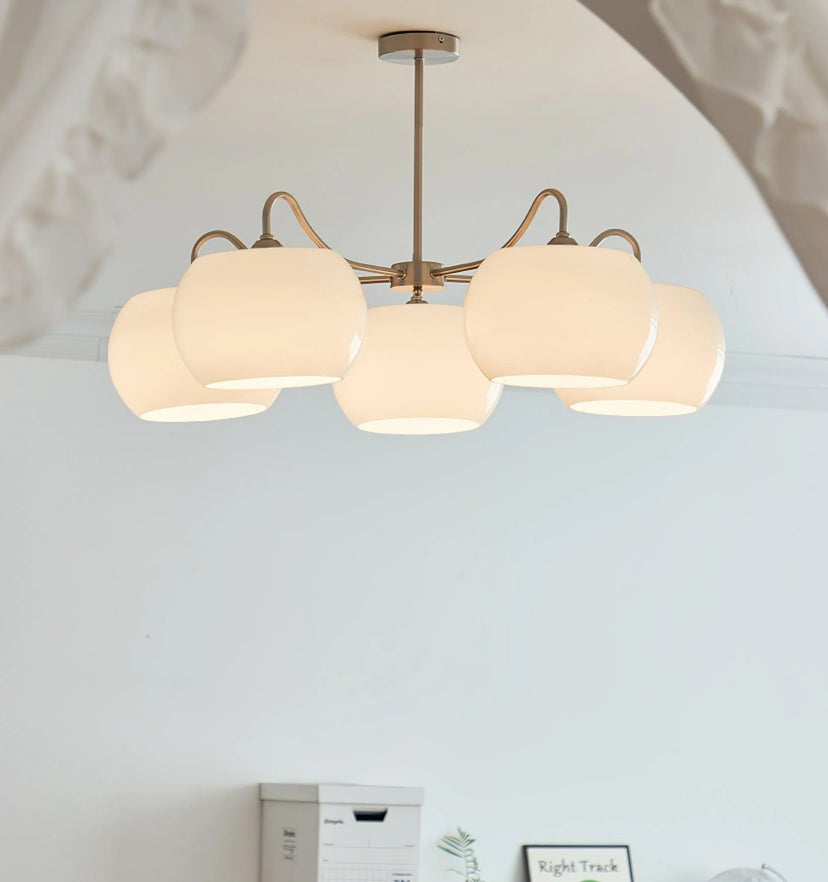 Nickel Glass Persimmon Chandelier - Yiarolight