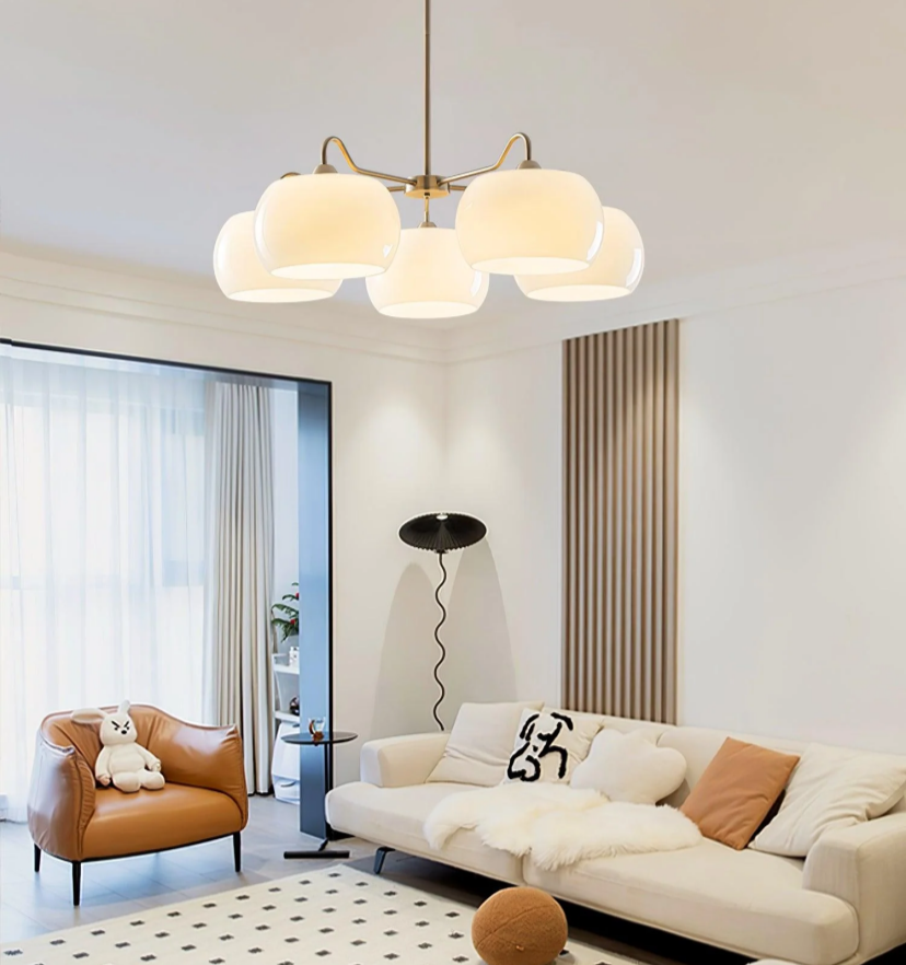 Nickel Glass Persimmon Chandelier - Yiarolight