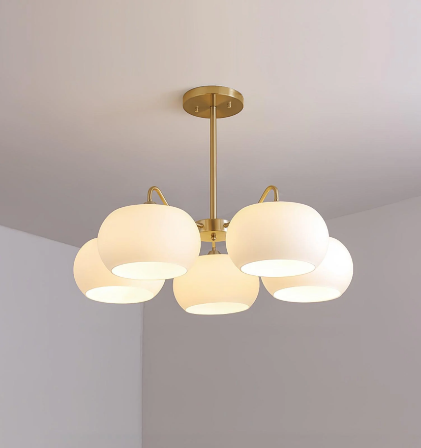 Nickel Glass Persimmon Chandelier - Yiarolight