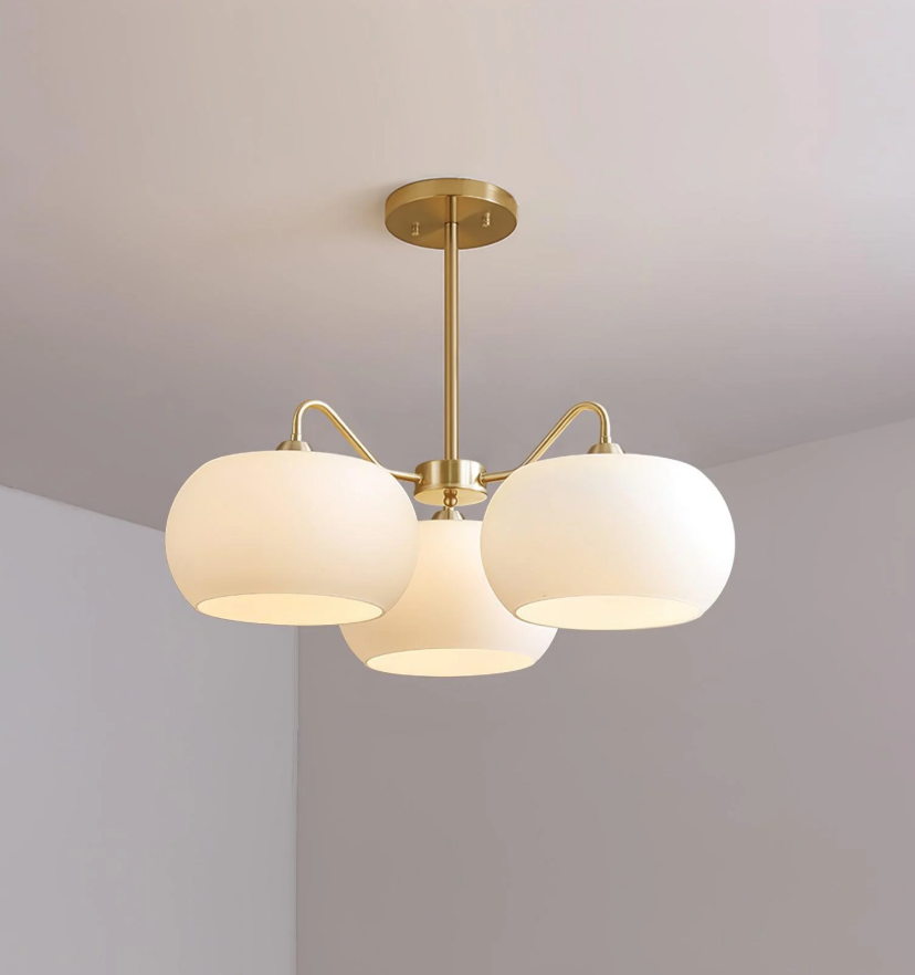 Nickel Glass Persimmon Chandelier - Yiarolight