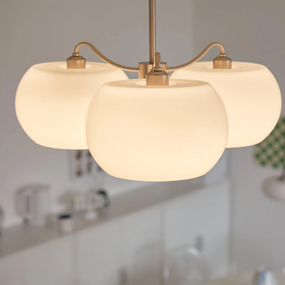 Nickel Glass Persimmon Chandelier - Yiarolight