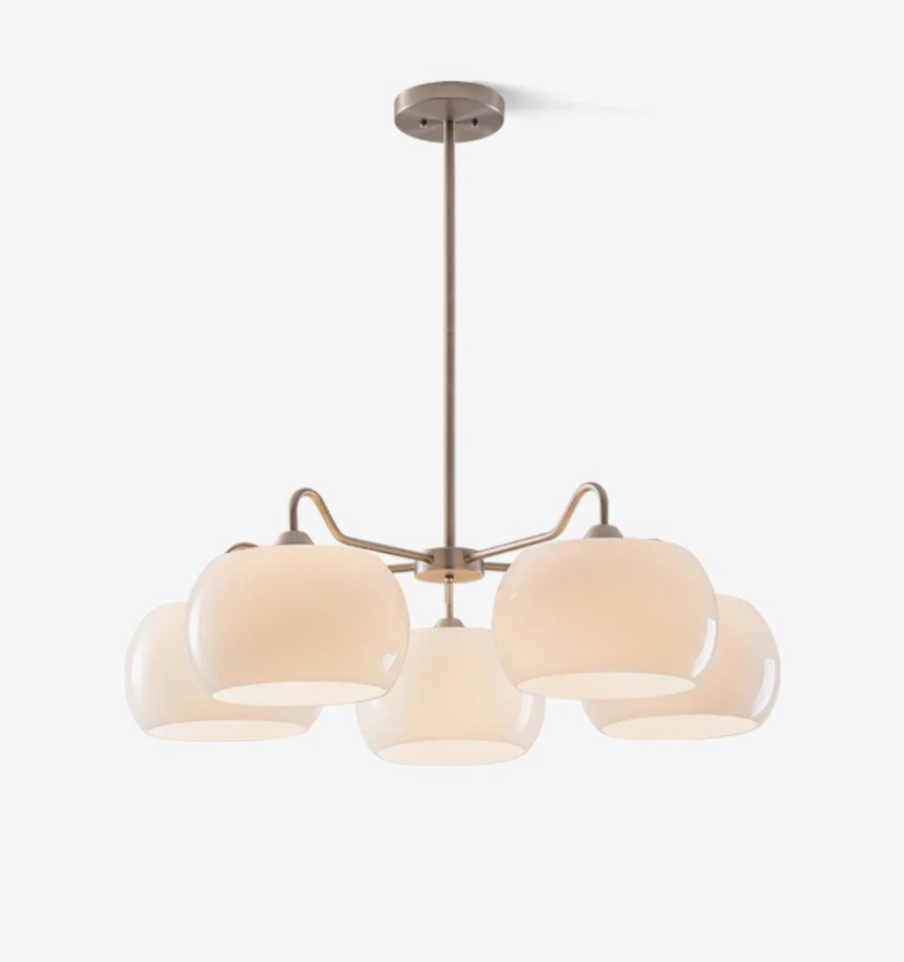 Nickel Glass Persimmon Chandelier - Yiarolight
