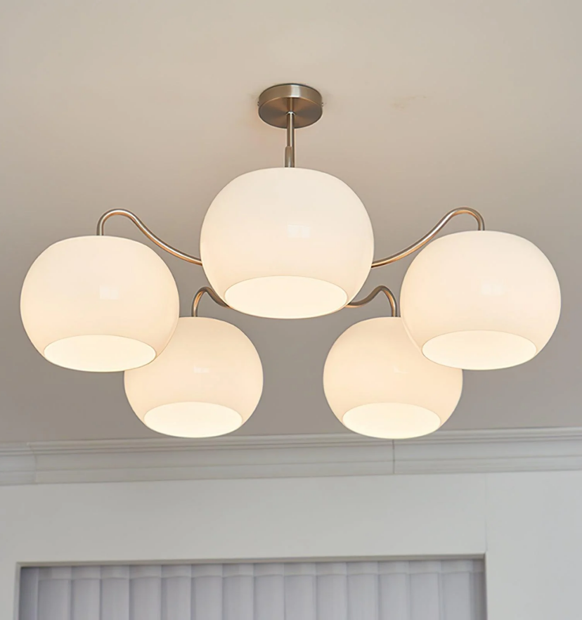 Nickel Glass Persimmon Chandelier - Yiarolight