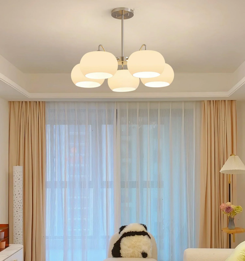 Nickel Glass Persimmon Chandelier - Yiarolight