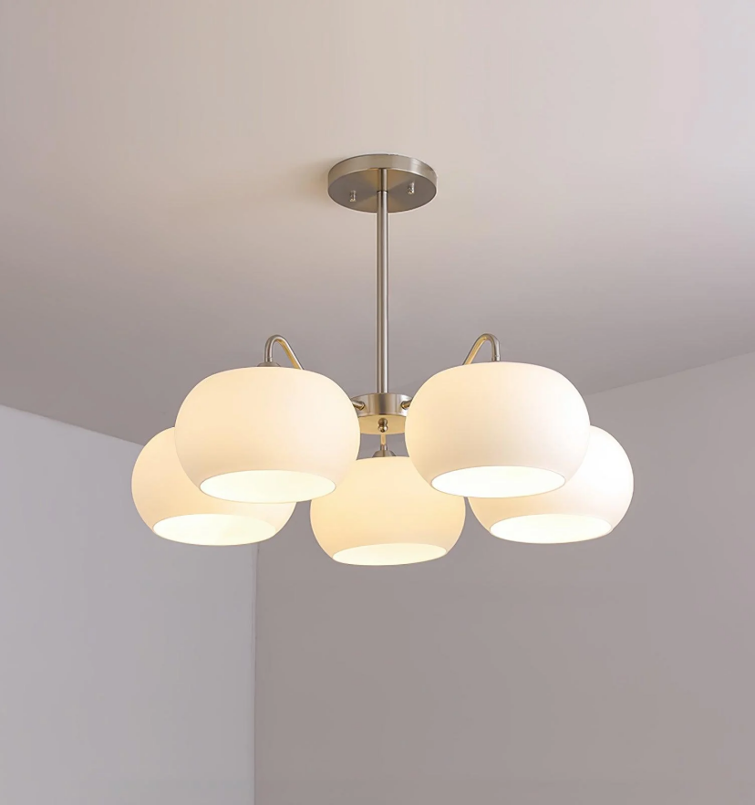 Nickel Glass Persimmon Chandelier - Yiarolight